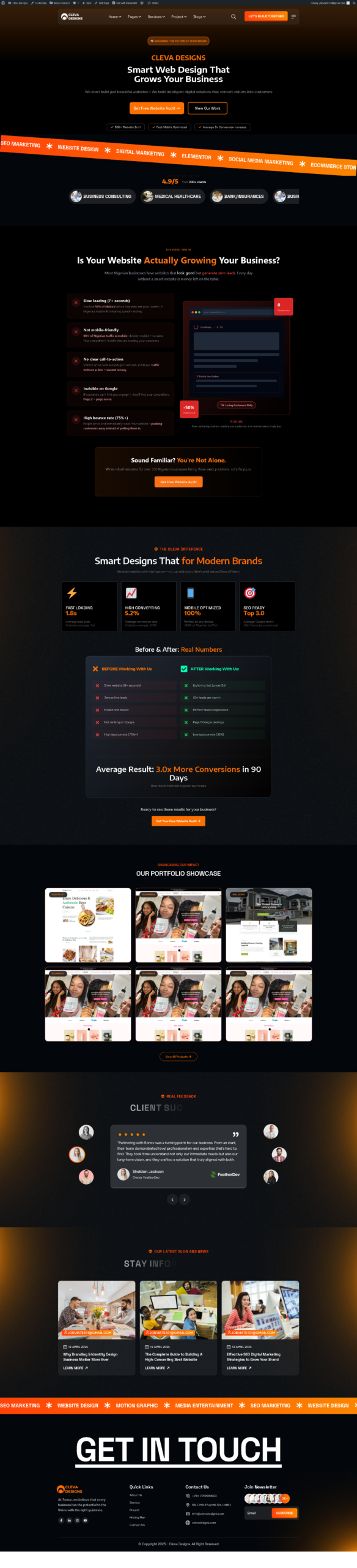 Creative Agency Portfolio Website